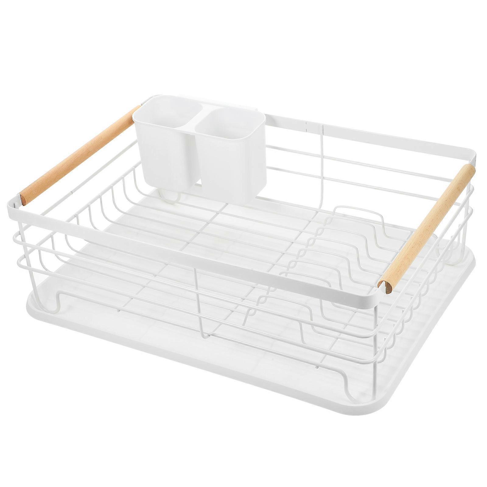 Dish Drying Rack Kitchen Countertop Dish Rack Bowl Utensil Drainer Organizer