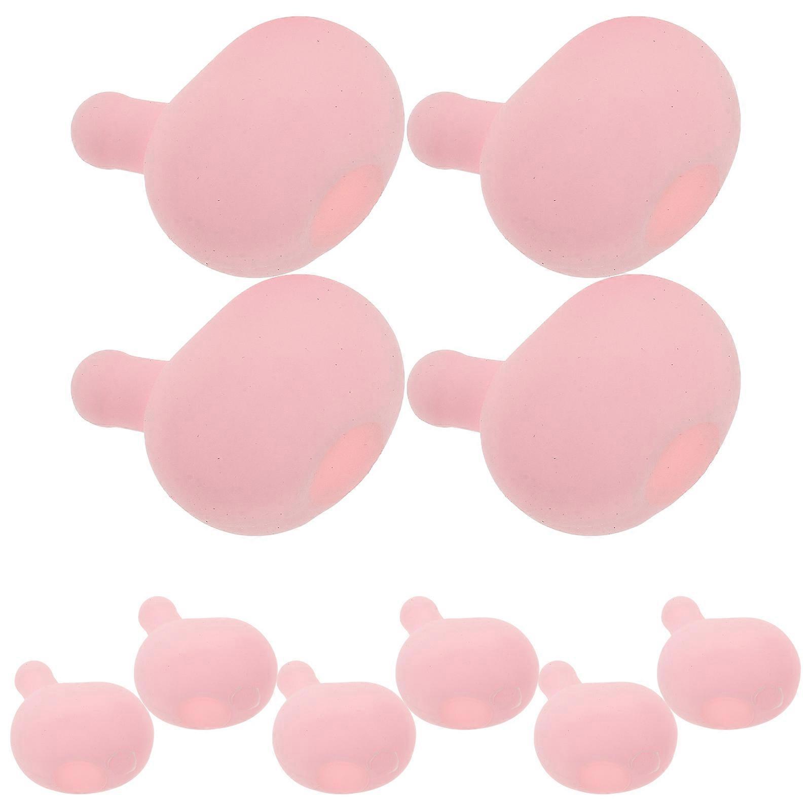 DIY Stress Relief Squeeze Toy with Elastic Bubble Insert Props Made of Soft Comfortable Silicone Pink