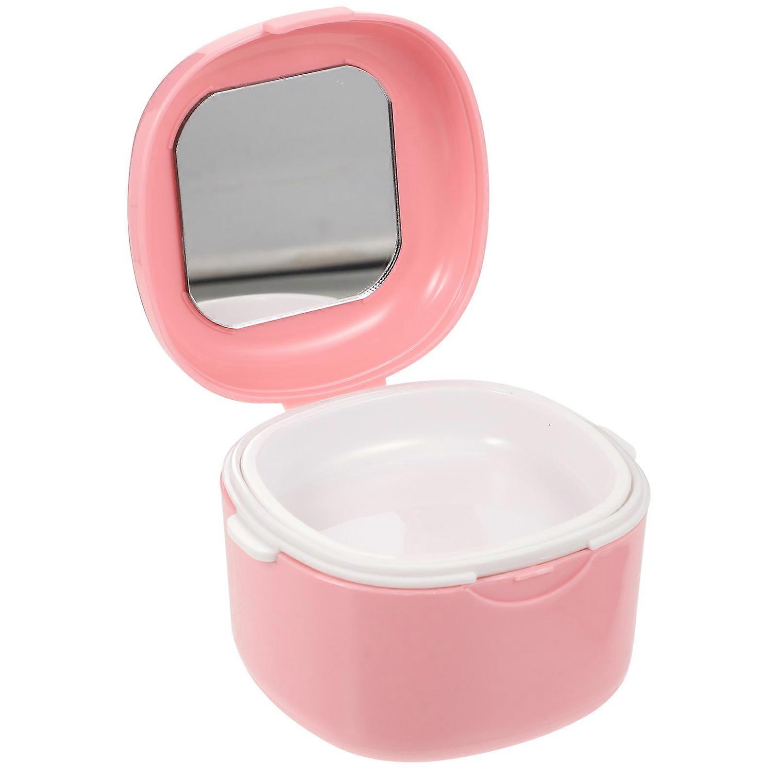 Compact Retainer Container Case Portable Denture Cleaner For Daily Use Adults 1Pcs
