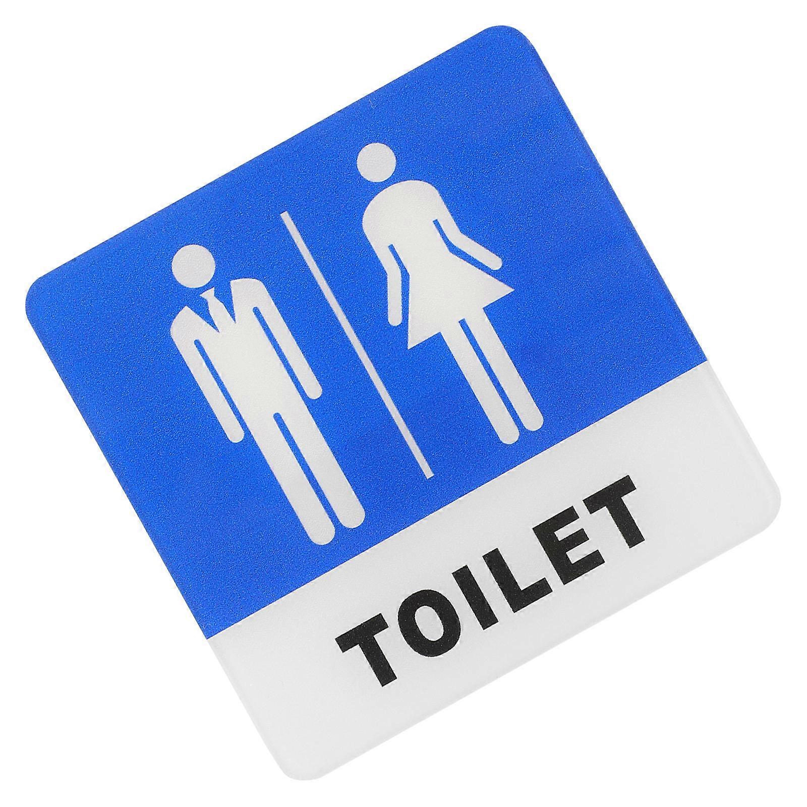 Unisex Adhesive Acrylic Toilet Door Sign for Male/Female Restrooms – Easy Application, No Drilling Required for Office and Business Bathrooms