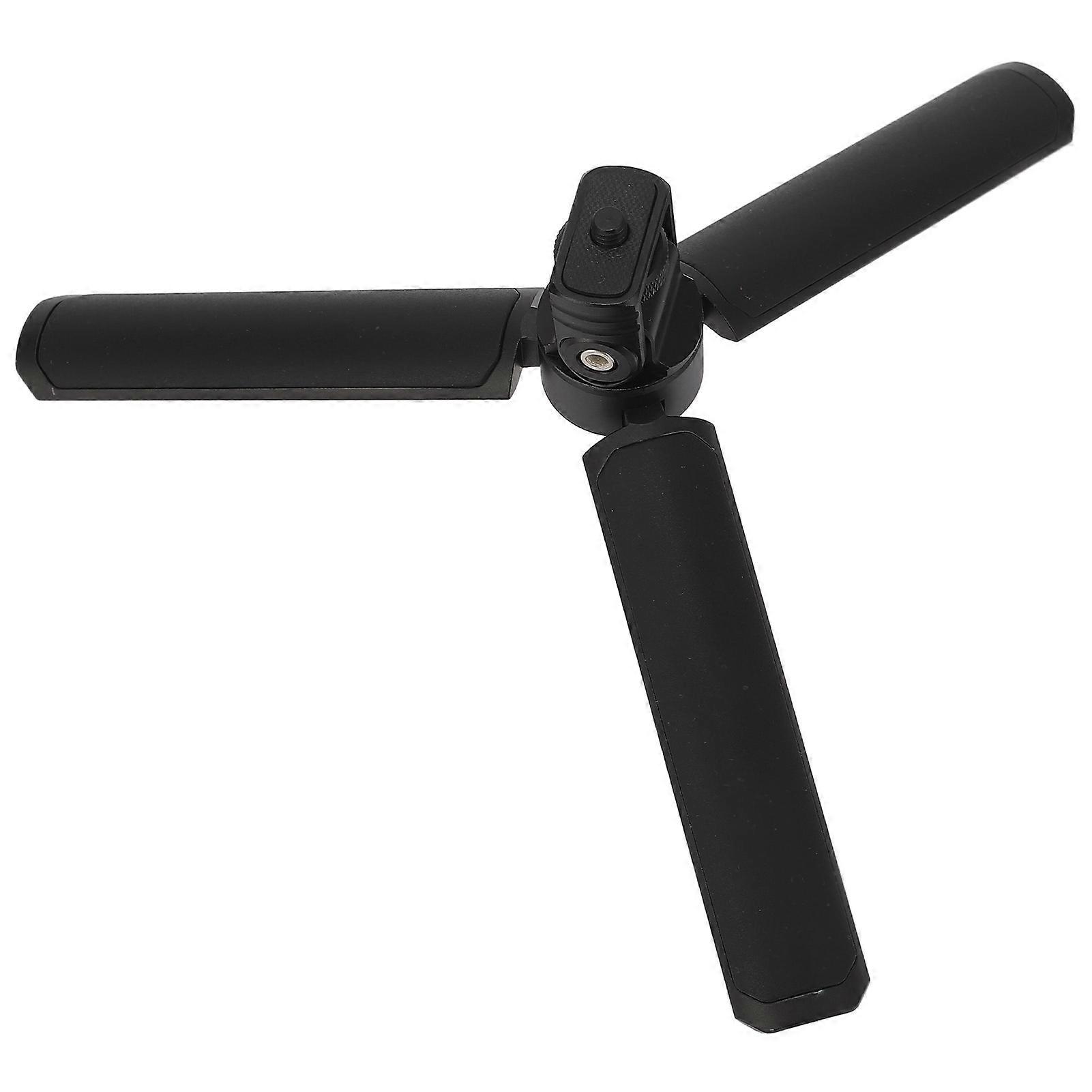 Mini Camera Tripod Adjustable Head Portable Vlog Travel Selfie Stick Handle Grip Desktop Tripod 1/4in Screw Hole for Phone Microphone