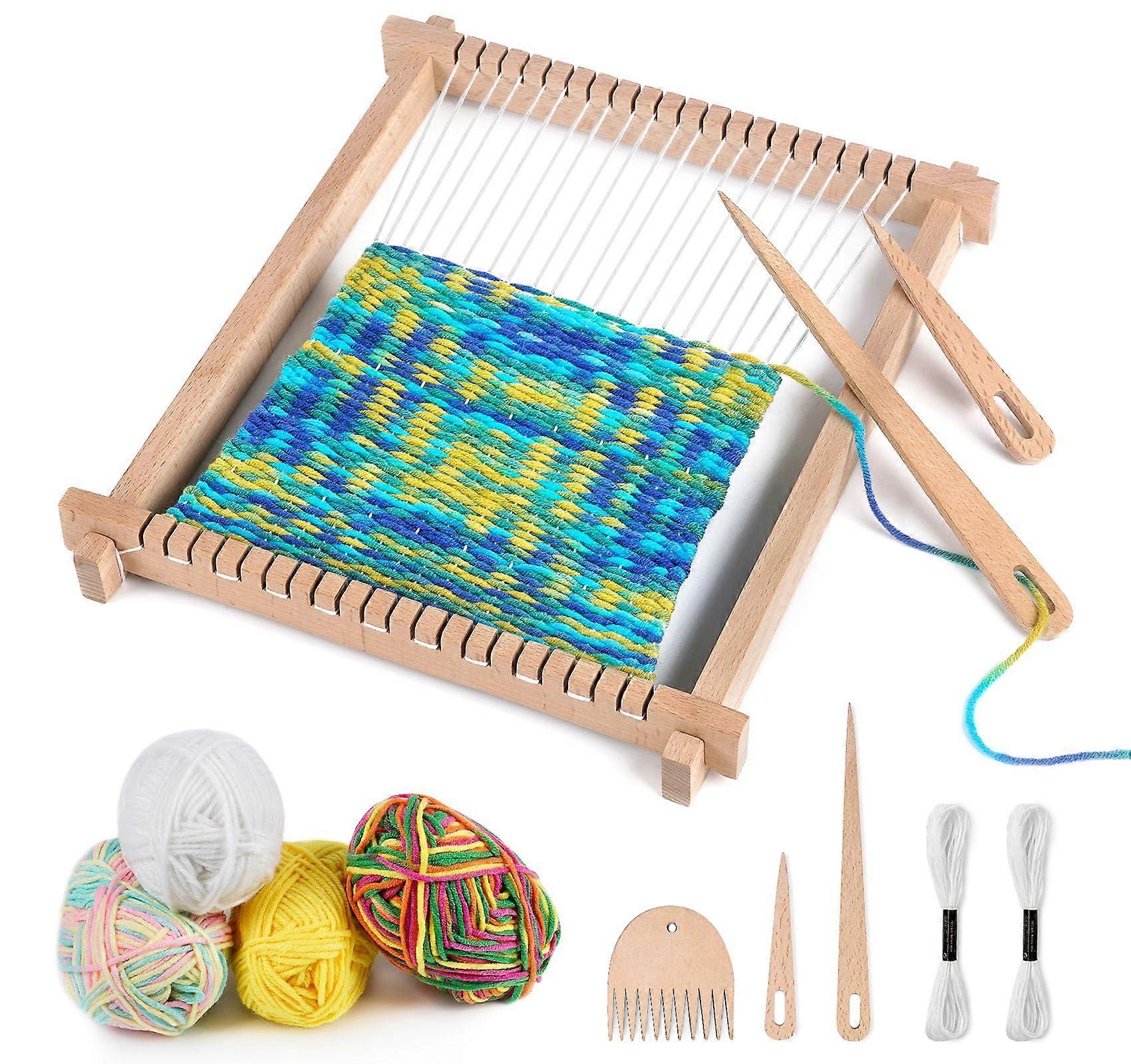 Children's Weaving Loom, Large Wooden Loom Frame Set with Updated Design
