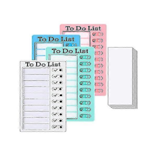 4pcs To Do List Board, Dry Erase Memo List Board Chore Chart RV List Board with 10 Dry Erase Paper