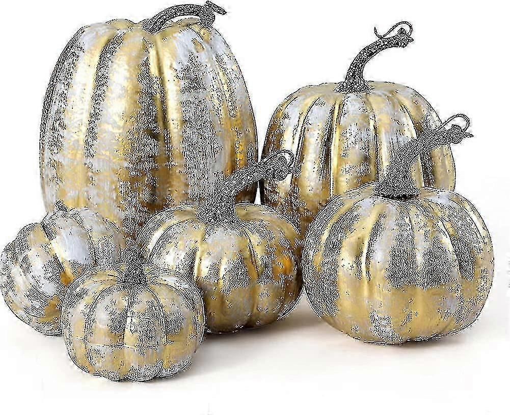 Assorted Sizes Artificial Pumpkins Decoration Harvest Fall Orange Pumpkins Fake