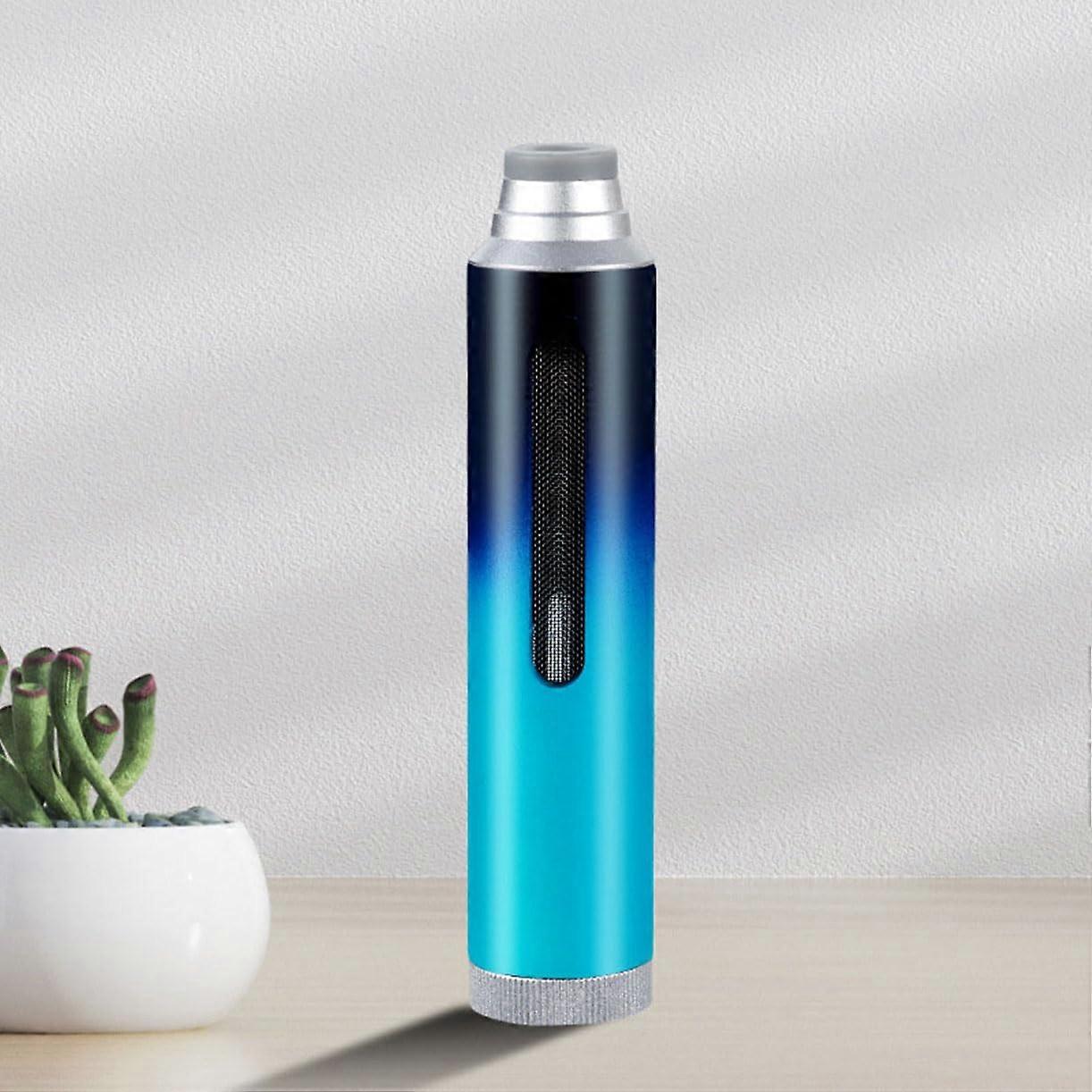 Auto ashtray, shockproof ashtray cigarette holder, for Volvo V60 Sensus Connect, silverblack and blue gradient