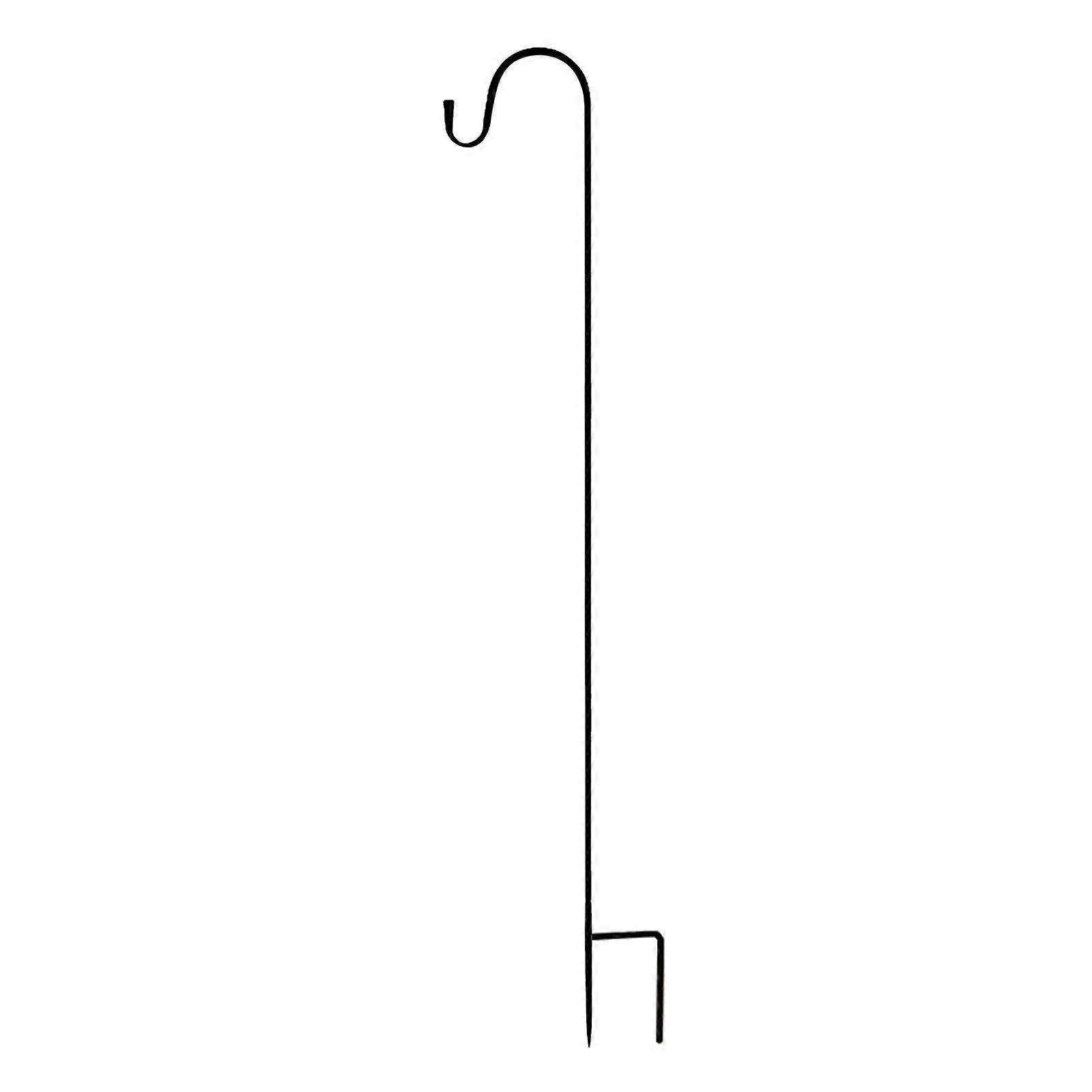 Outdoor Shepherd Hook Mopping Hook 2 Claw Base Height Adjustable Shepherd Hook