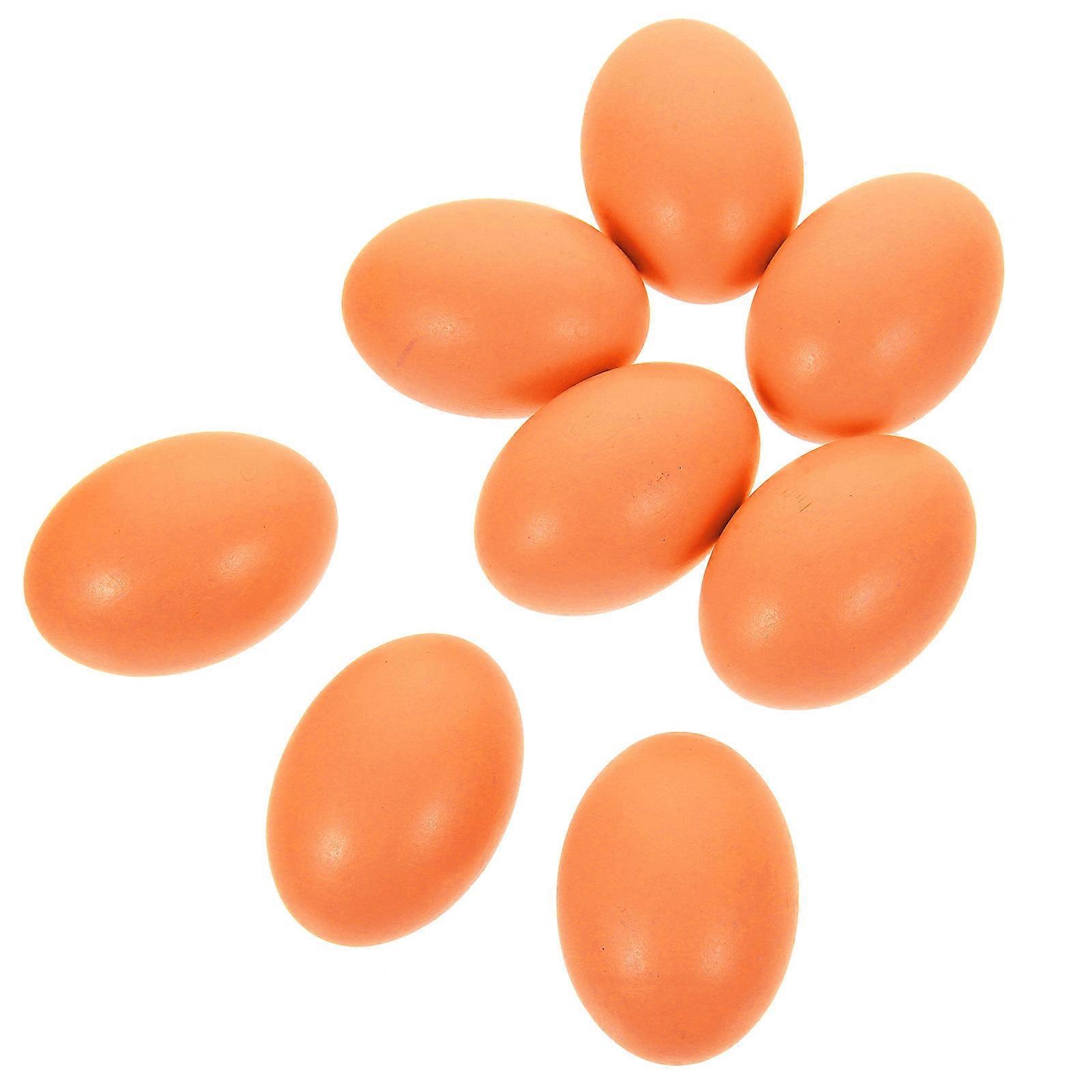 Chocolate Color 8Pack Realistic Fake Eggs For Craft Projects Suitable For Poultry And Farm Animals