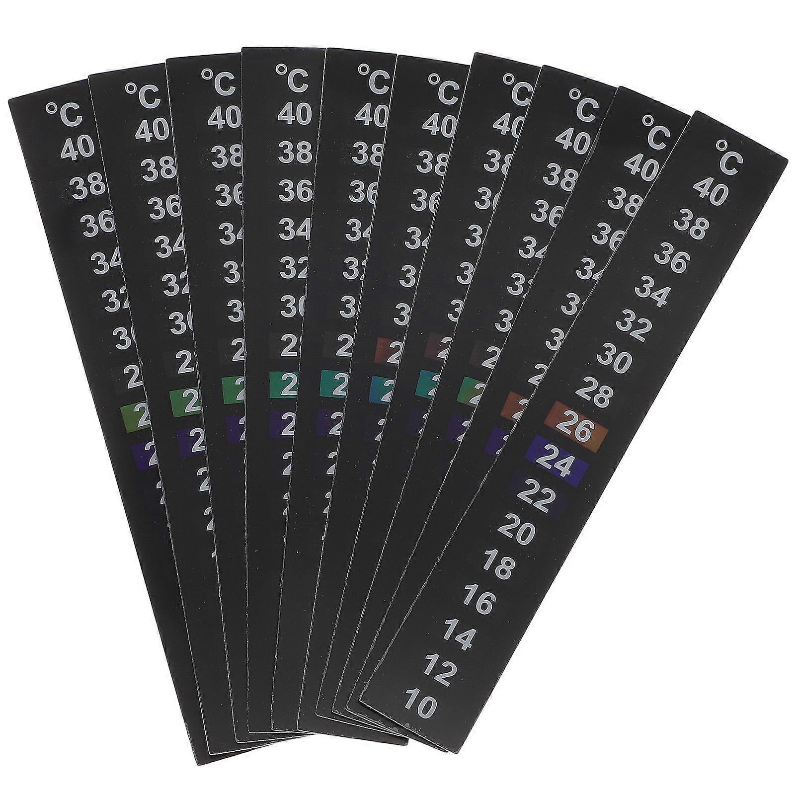 Betta Fish Tank Thermometer Battery Free Accurate Testing Paper Material 10Pcs