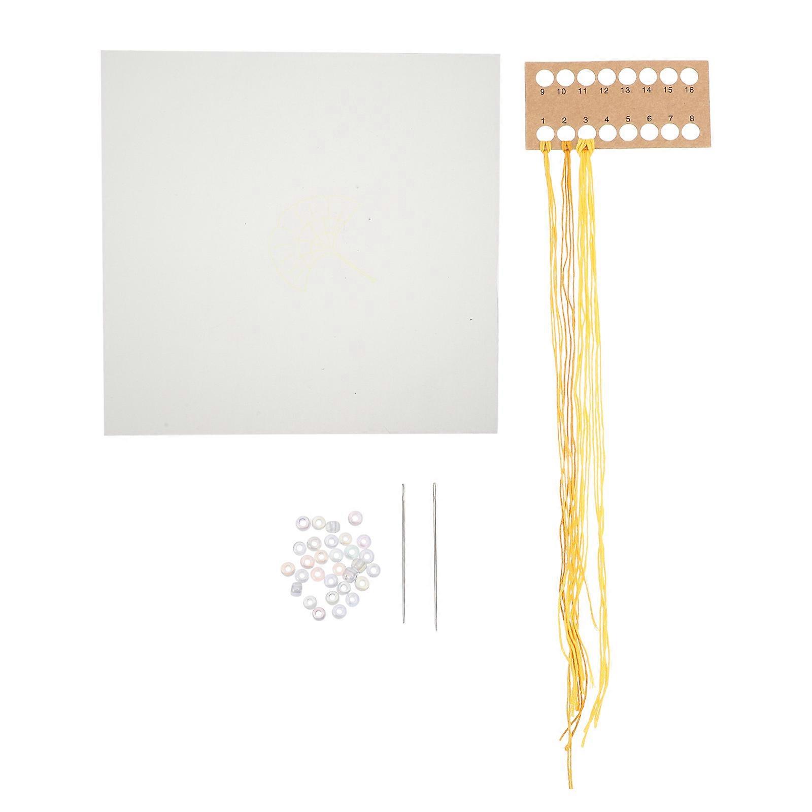 Embroidery Supplies DIY Kit For Beginners Yellow Color 1 Set Crafting Tools