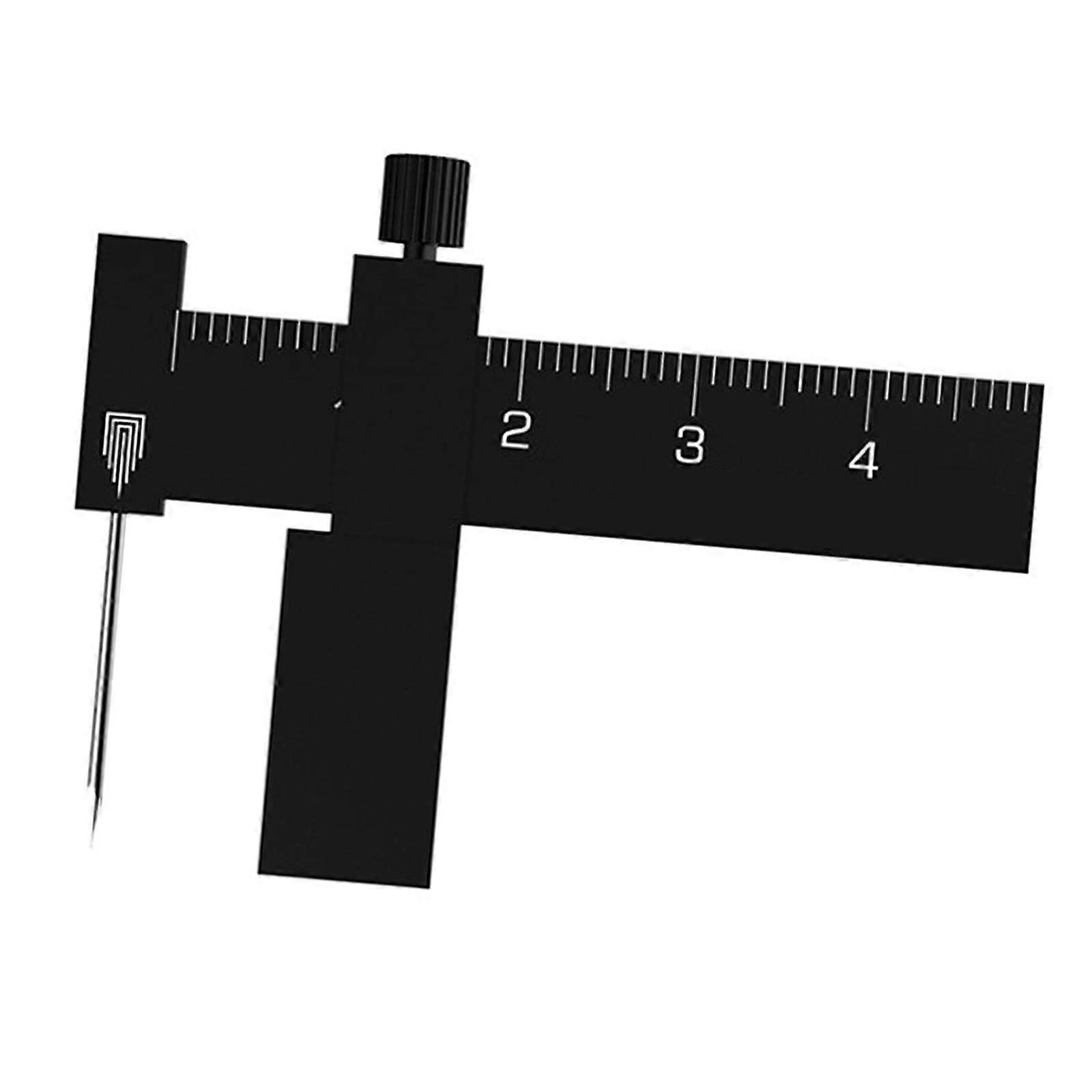 Equidistant Parallel Scriber Auxiliary Ruler T14A03 Engraving Ruler Metal Isometric Scriber Craft Engineering Black