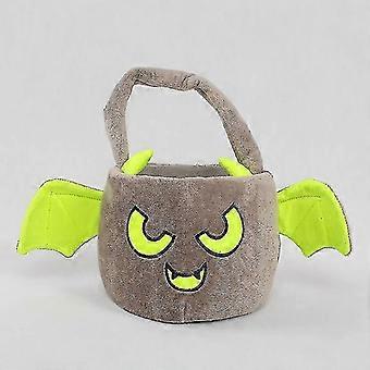 Halloween süße Fledermaus Plüsch Puppe - lustiges Kürbiskorb Spielzeug für Süßes oder Saures