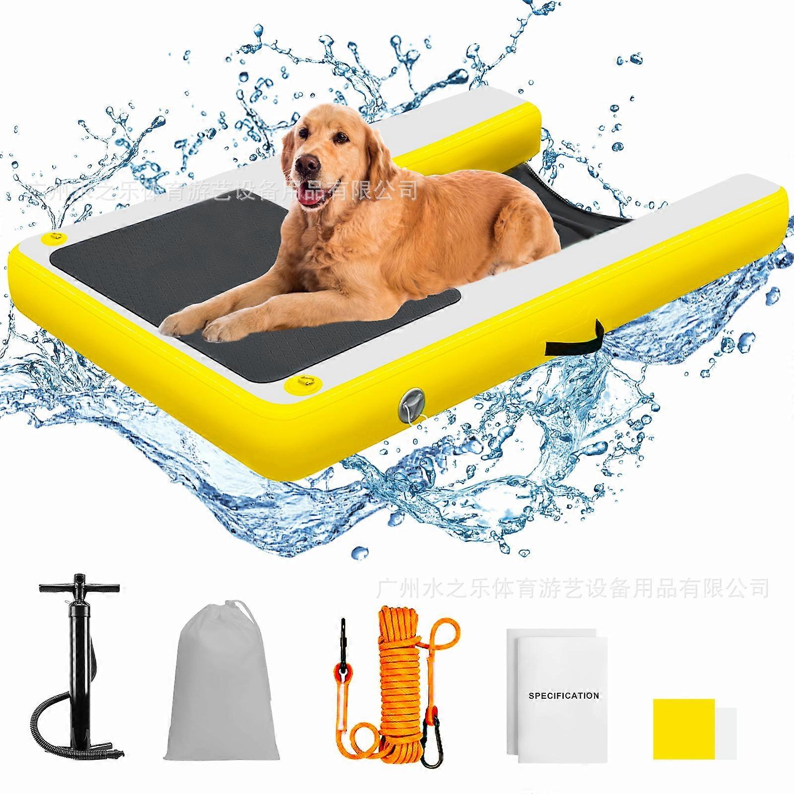 Inflatable Dog Water Ramp and Pool Float Ladder with Non-Slip Steps for Safe Canine Pool Entry and Exit