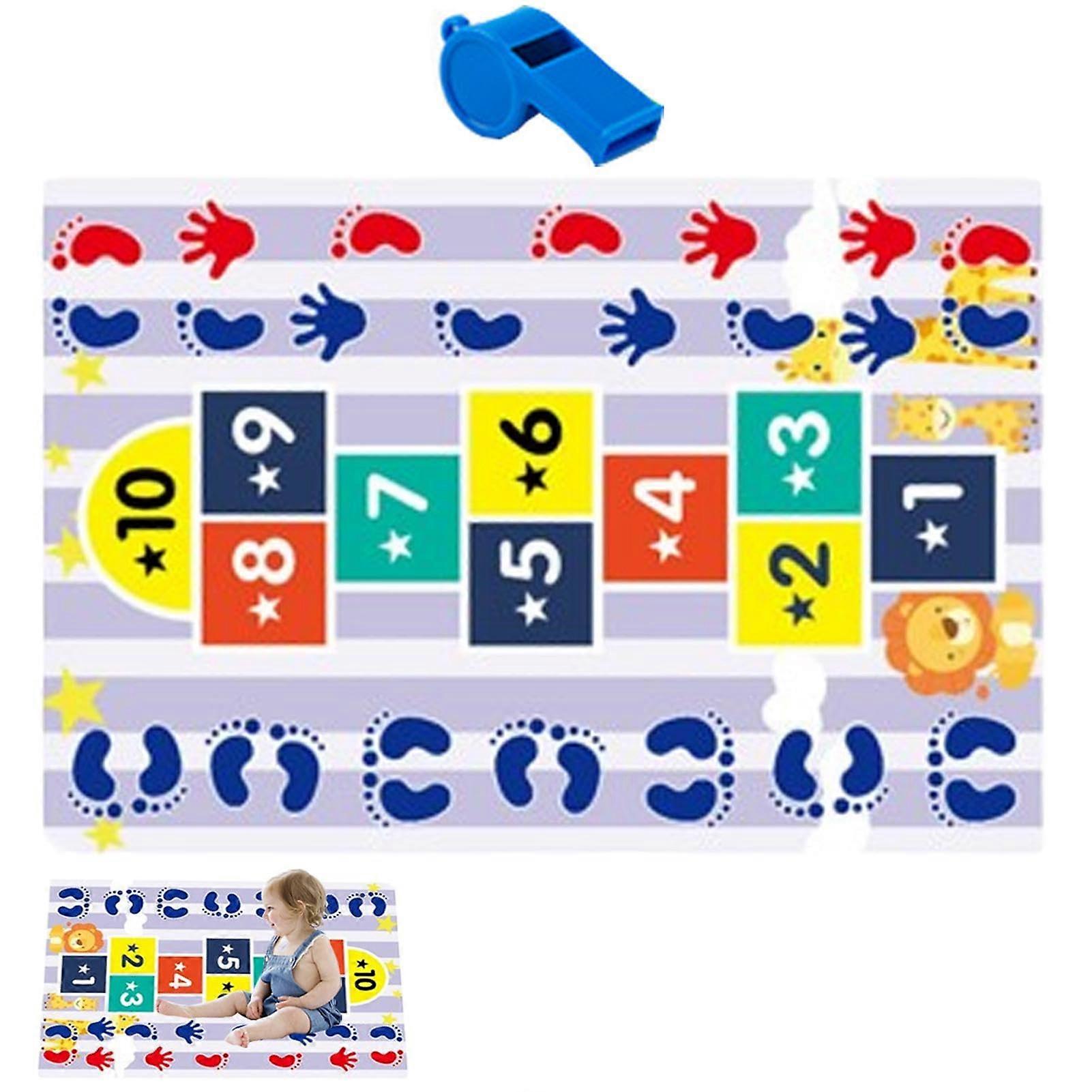 Hop Rug - Hop and Counting Rug for Nursery and Playroom, Educational Indoor Outdoor Play Mat, Colorful