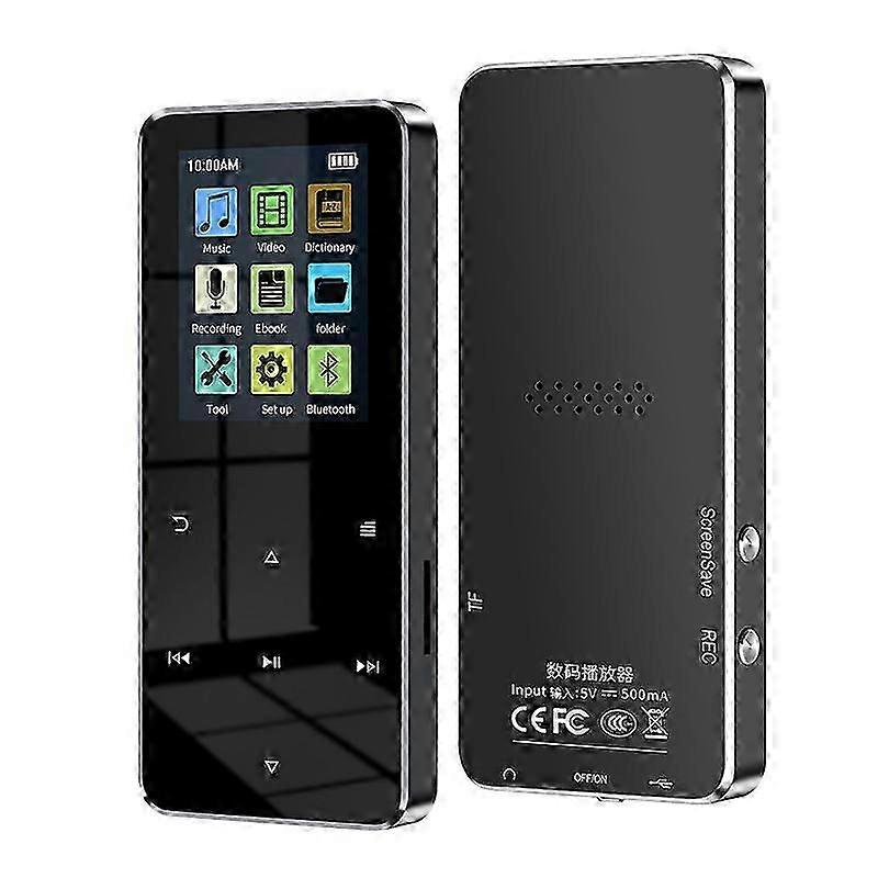 Bluetooth-compatible Mp3 MP4 Player Hifi Metal Portable Music Walkman With Fm Radio Recording Touch Key 1.8 Inch Screen Player