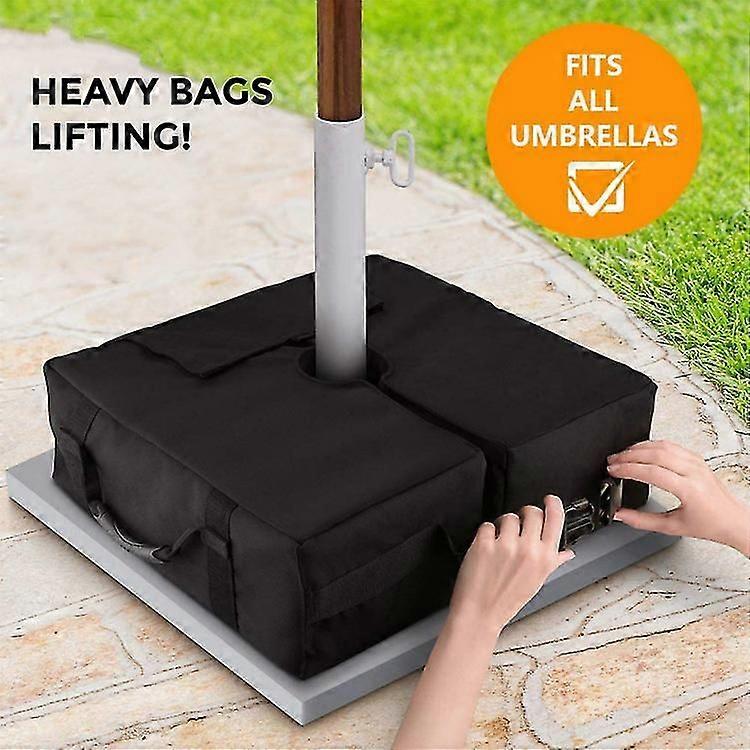 Abnehmbare Sonnenschirm-Basisgewichtstasche, 18" quadratisch mit 2 Griffen für Offset, Cantilever- oder Standard-Außenschirm oder Fahnenmast (quadratisch)-ss
