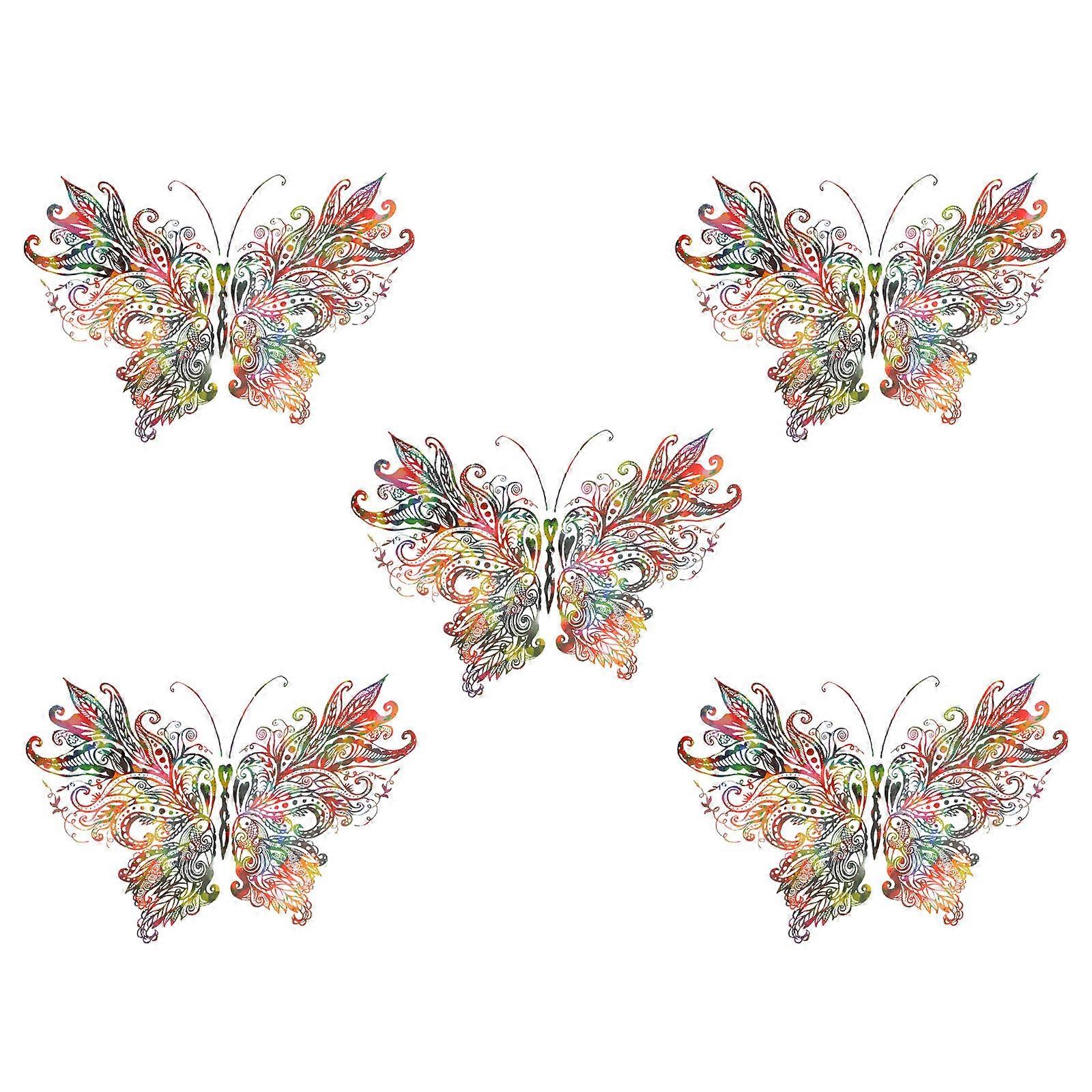 5 Sheets Heat Transfer Film Butterfly-Shaped For DIY Home Use Perfect For Various Clothing Styles Like T-Shirts Bags And Ribbons With Durable Adhesion