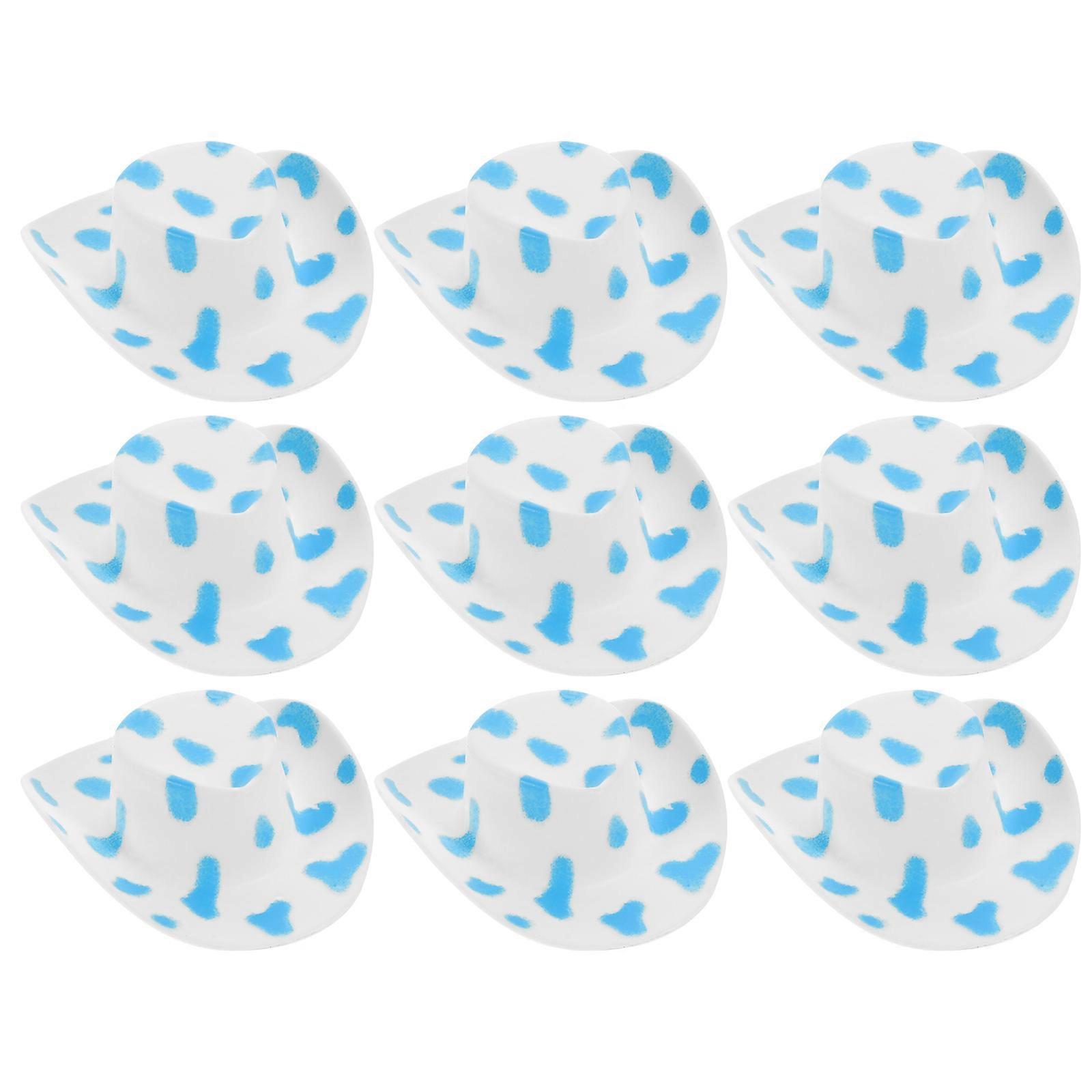 10pcs Miniature Cowboy Hats for Dollhouse Decorations, DIY Crafts, Parties & Doll Dress Up – Tiny Western Accessories