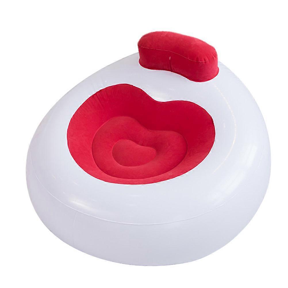 Creative Foldable Lazy Couch Inflatable Sofa Portable for Outdoor Use Red PVC