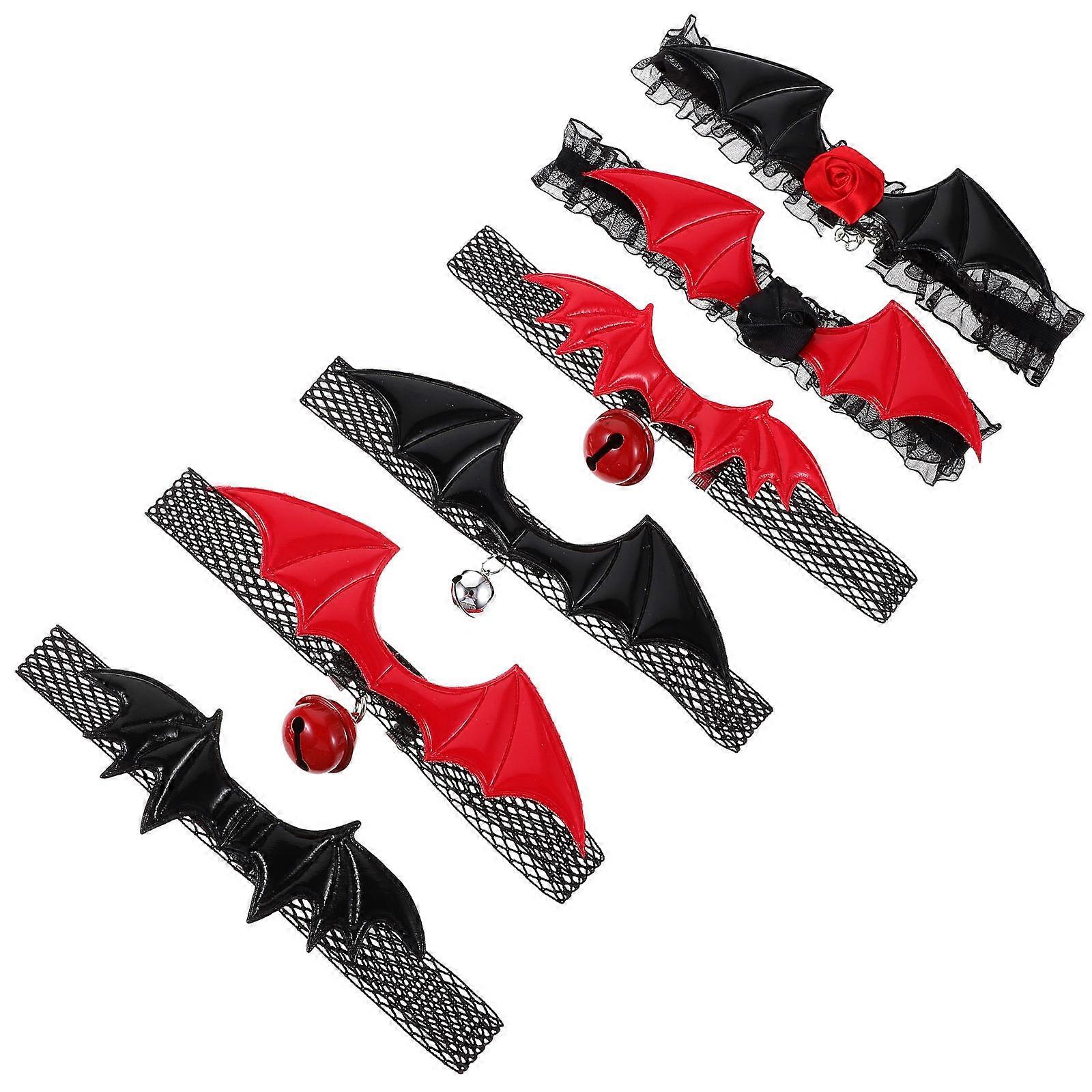 Here's a refined product description for your **6 Pcs Gothic Lace Choker with Bat Design**:
**6 Pcs Gothic Lace Choker Necklaces – Lightweight