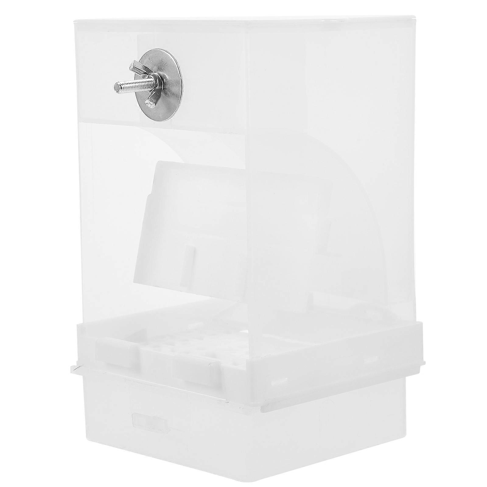 Automatic Bird Feeder Box-Shaped Parrot Feeding Container For Bird Care 11X10X18.3CM With Food Storage 1Set