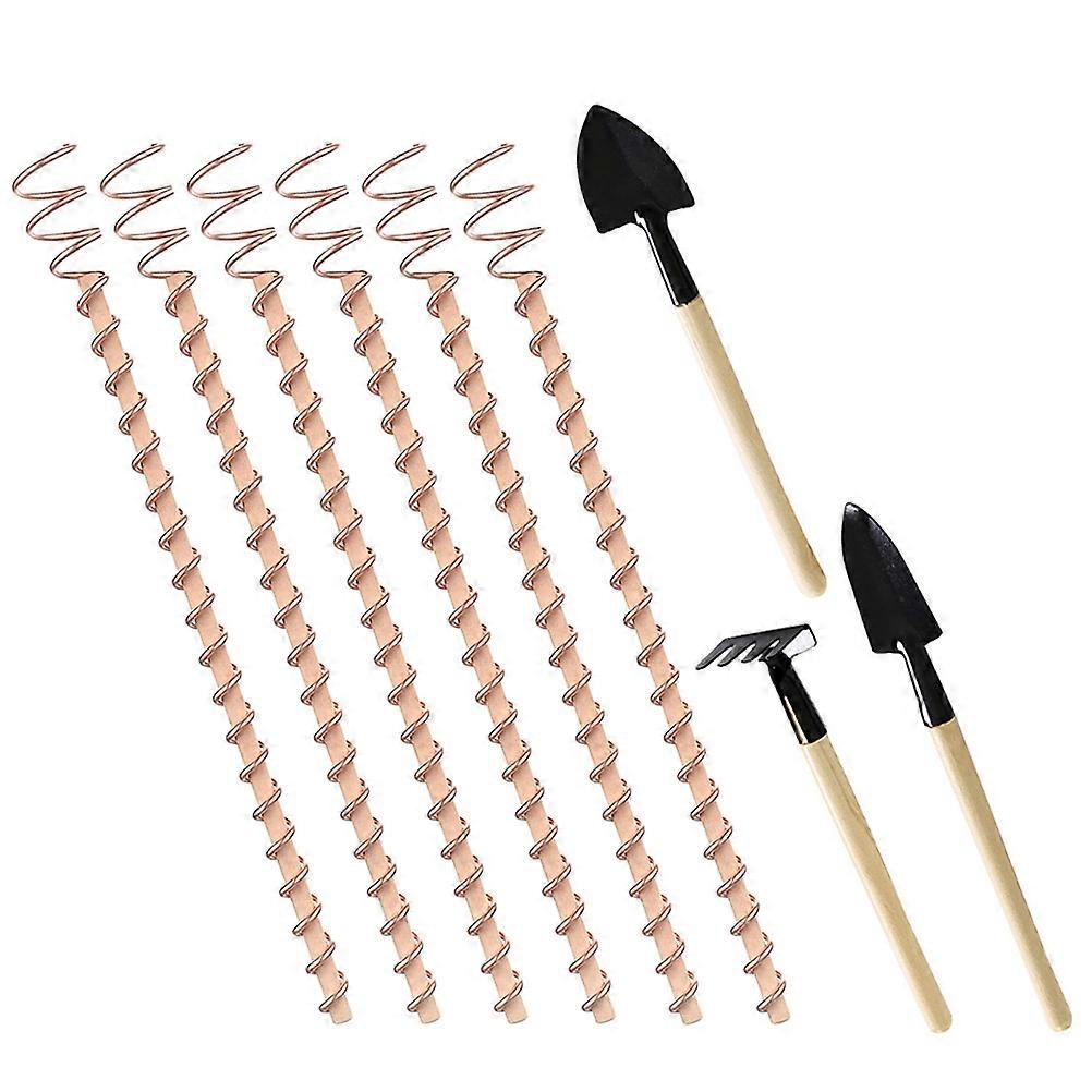 1 Set Garden Copper Antenna Wire Stakes for Planting – Height Adjustable for Various Plants – DIY Plant Decoration and Growth Enhancement