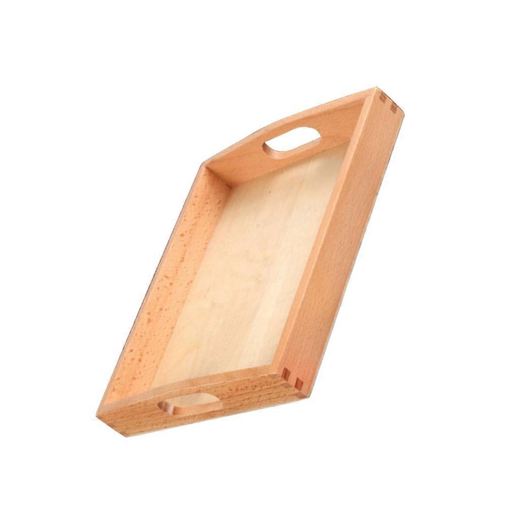 FRCOLOR Kid Wood Tray 1 Set Useful Crafting Storage Tray with Handle for Activity