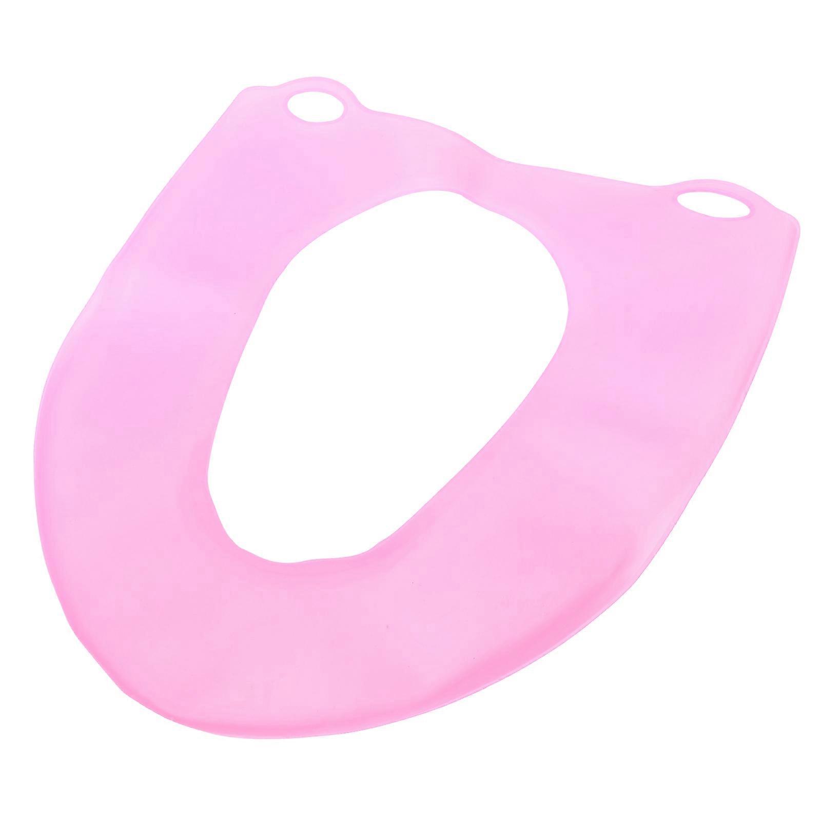 Washable Toilet Seat Cover Pad Silicone Material Round Cushion For General Users In Household Bathrooms 41x38cm 1Pcs