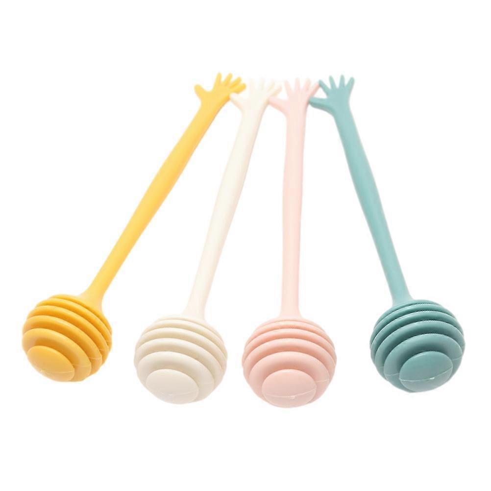 4Pcs Honey Stirring Sticks Honey Stir Rods Practical Honey Rods (Assorted Color)