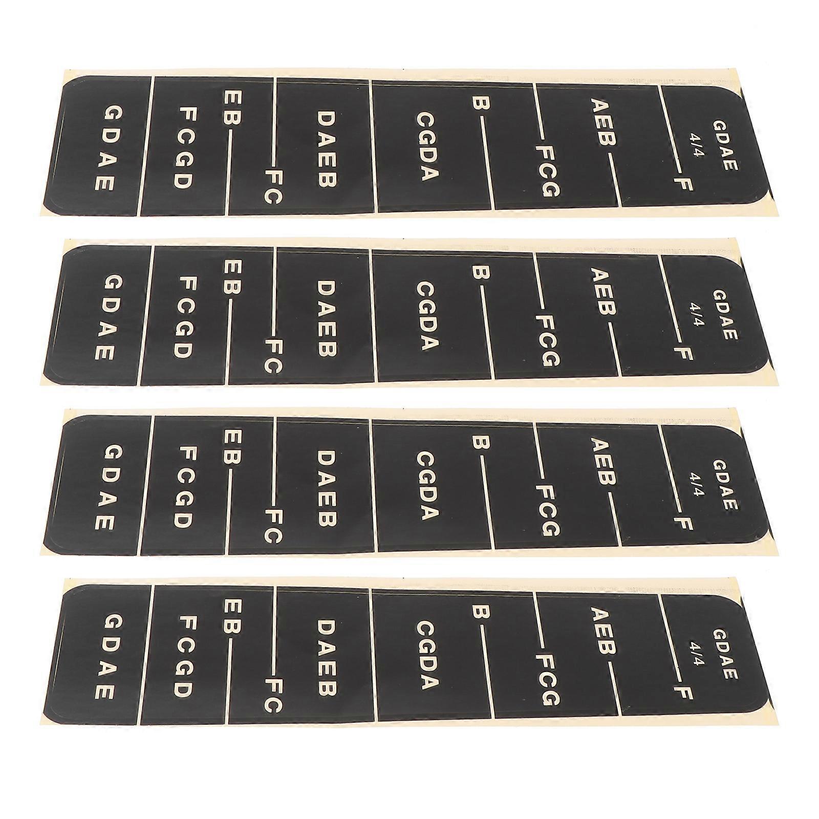 Violin Fretboard Decal 4Pcs Black Intonation Assistance Practice Tool For Violin Learners