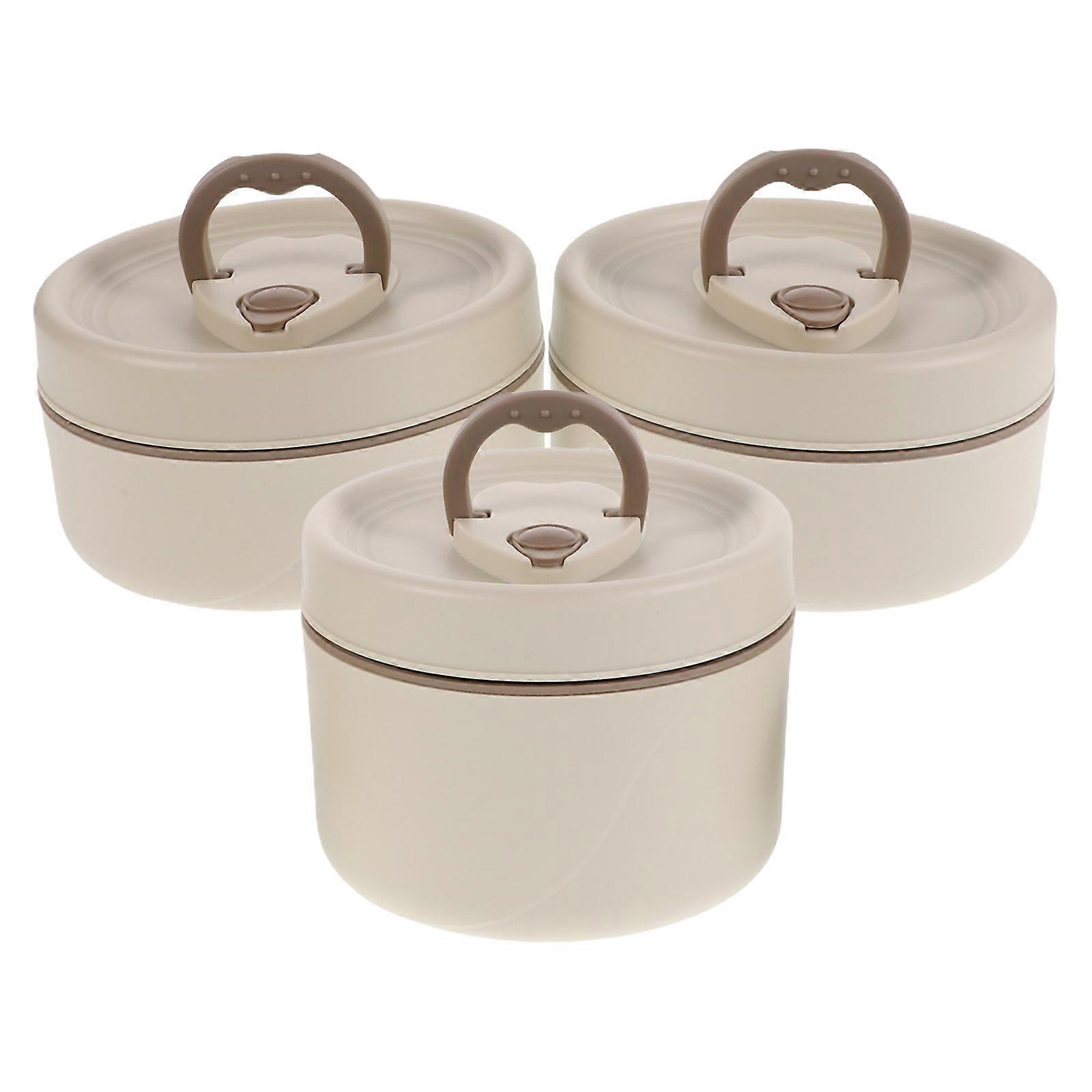 Japanese-Style Stackable Lunch Container Set For Outdoor Activities Features Insulation 3Pcs