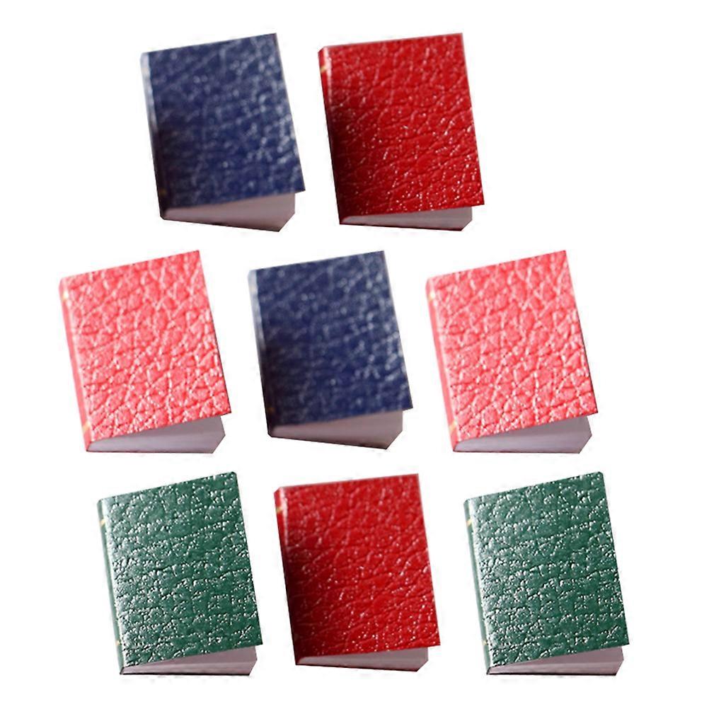 Assorted Color Mini Books for Decor Safe Paper Material 8 Pieces 1.5x1 Inch