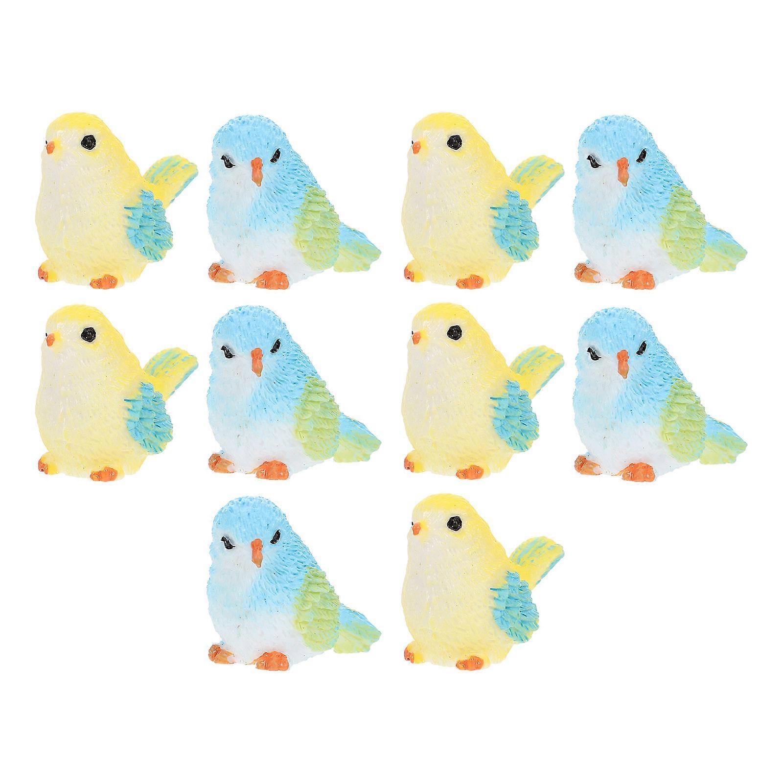 Micro Landscape Succulent Bird Shape Resin Crafts For Decorative Items And Horticultural Enthusiasts 10Pcs