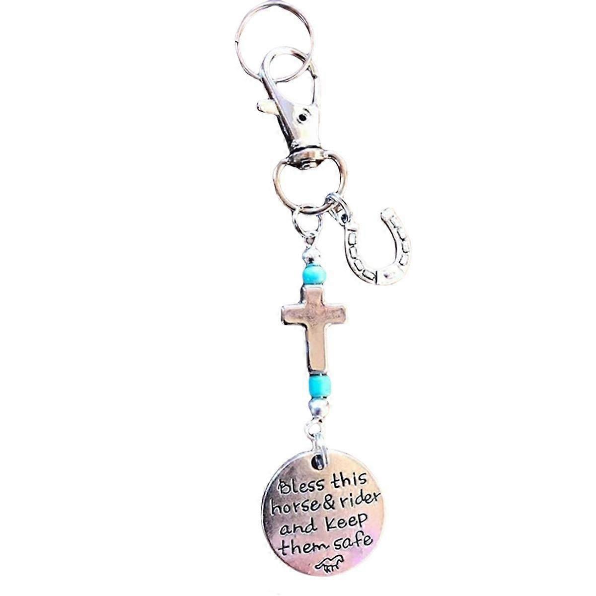 Saddle and Bridle Charm Clip, Saddle and Bridle Charm Clip, Leather Saddle Rope Clip, Blessing Decoration C