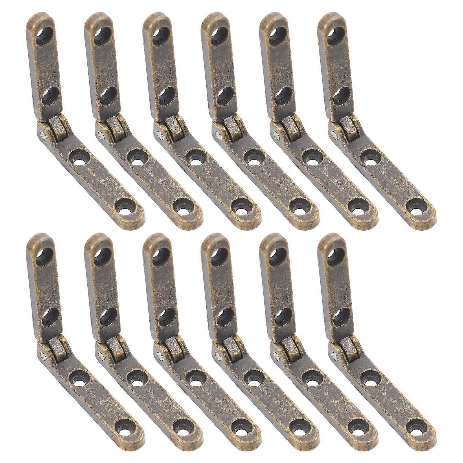 12pcs Zinc Alloy Decorative Hinges for Boxes & Furniture – Stylish Hardware for DIY Craft Projects and Wooden Boxes