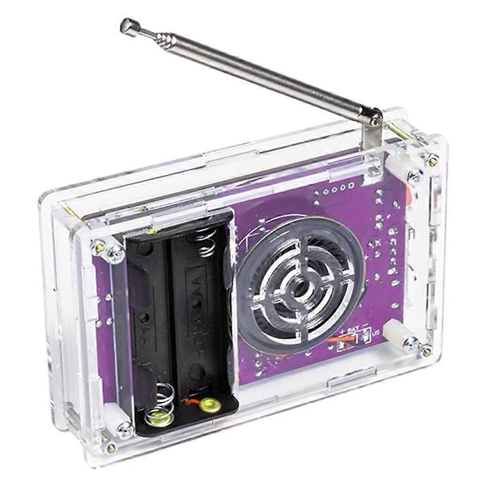 1 مجموعة مجموعة راديو DIY قم ببناء مجموعة ممارسة لحام الراديو الخاصة بك لتعليم STEM يتضمن أدوات اللحام والملحقات