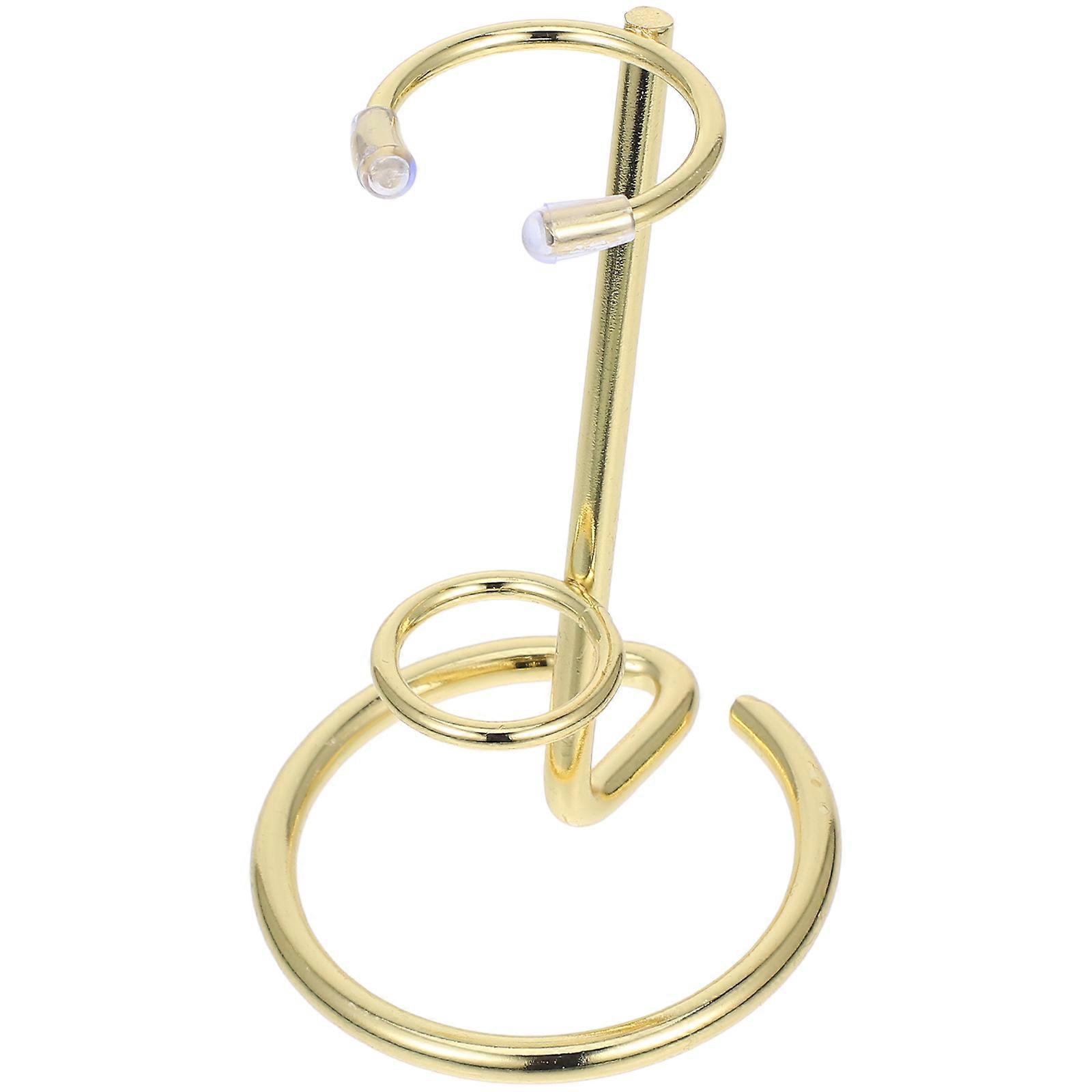 Crystal Ball Base Stone Display Stand for Display Golden Metal Holder