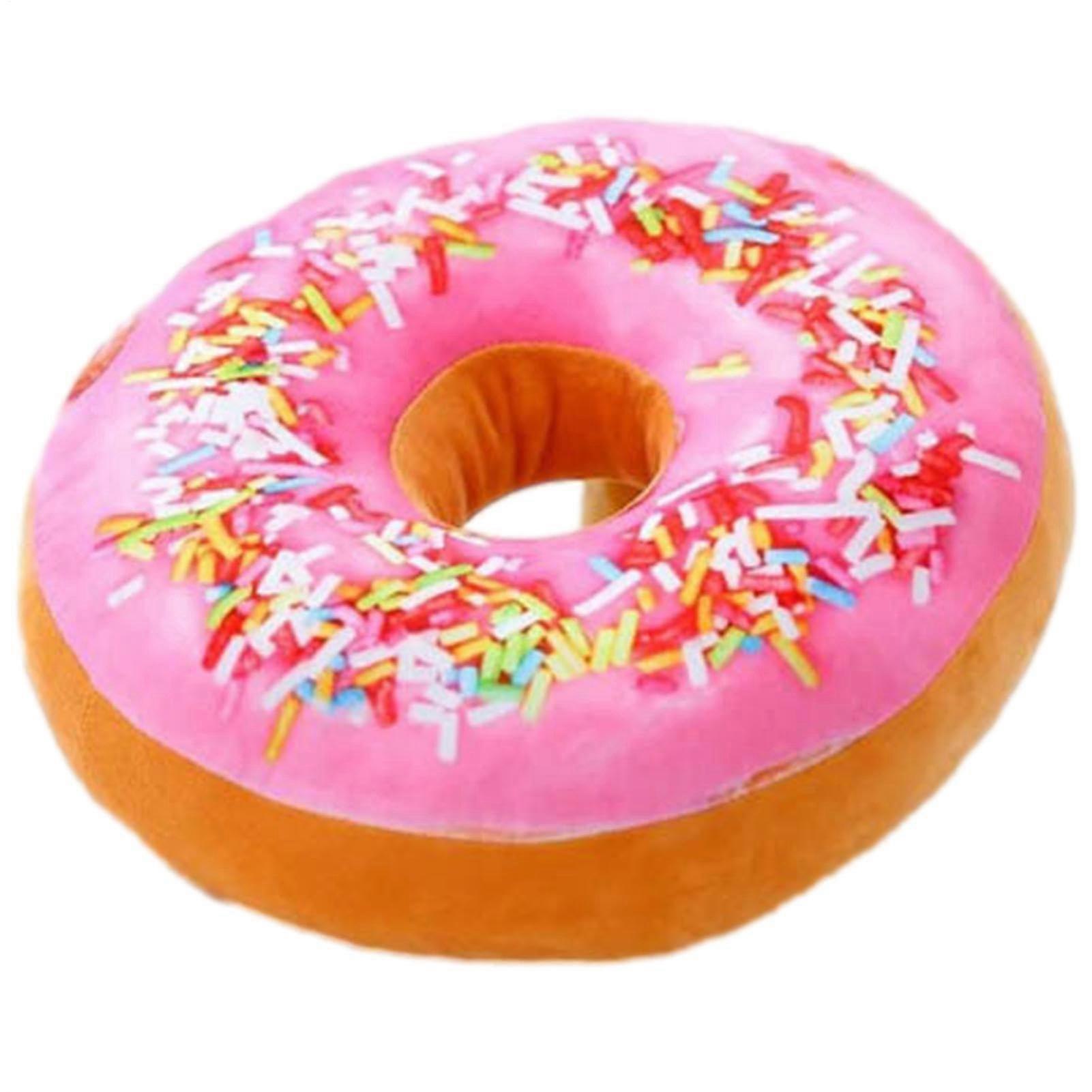 Donut Throw Pillow Decorative Cushion for Girls, 3D Plush Fun Pillow for Couch