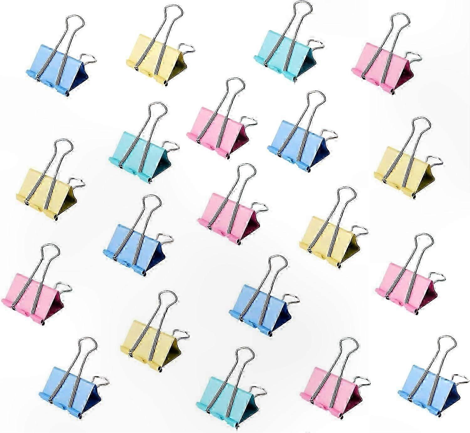 120 Pcs Colored Binder Clips Mini 3/5-Inch for Office