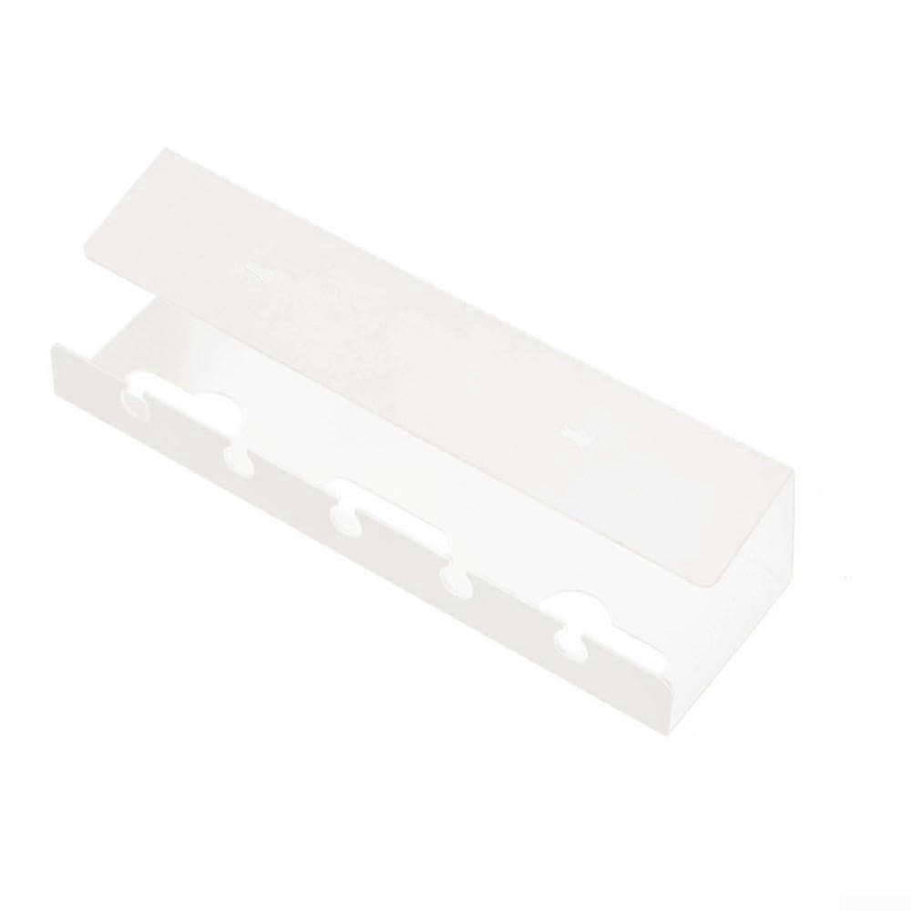 Practical cable storage solution for desks, keeps your workspace neat and tidy (white).