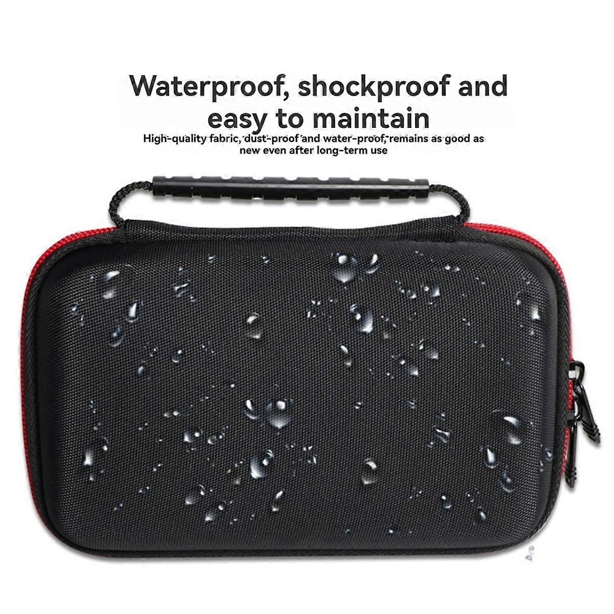 Game Console Hard Shell Carrying Case for XL Game Card Accessories Protective Storage Bag Red & Bla