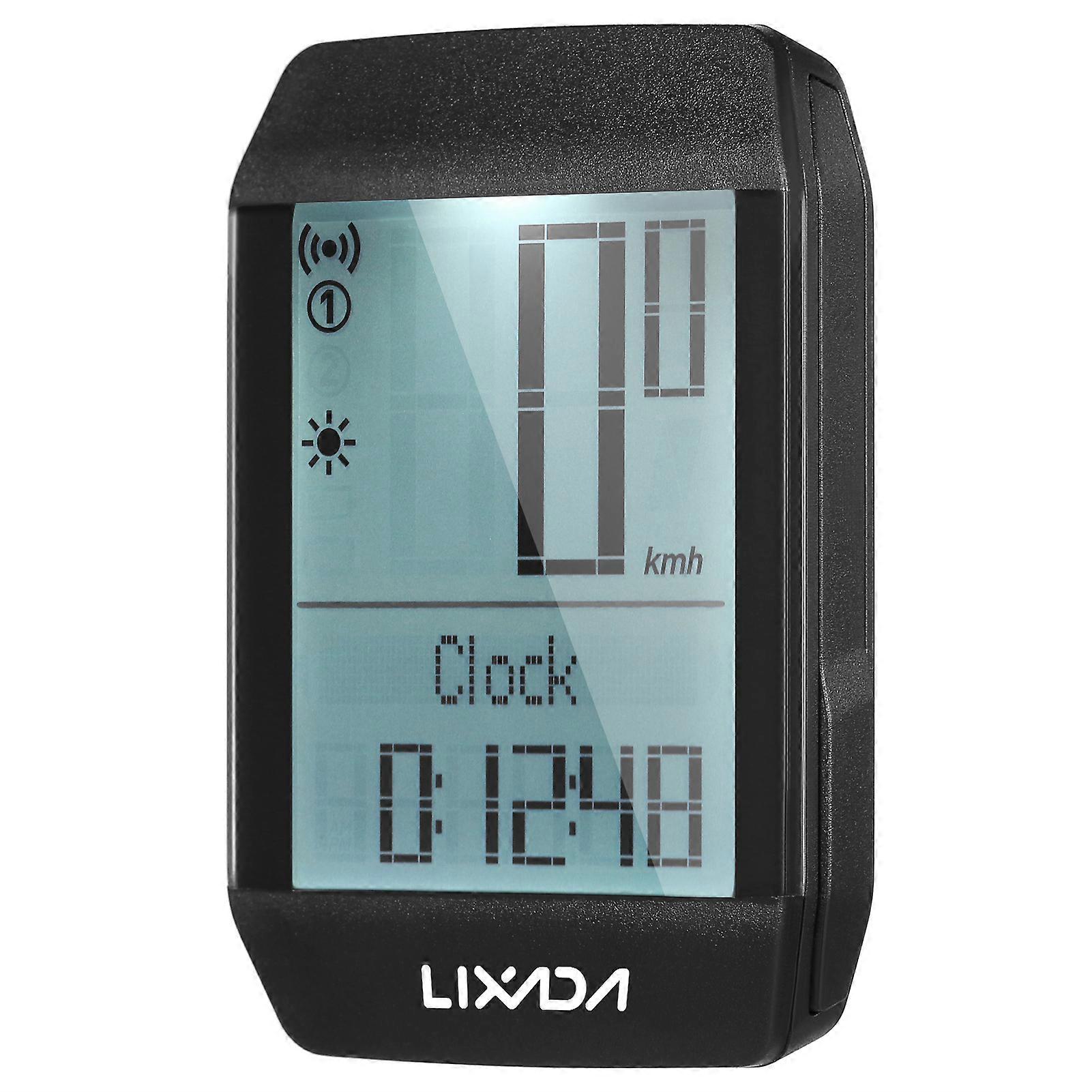 Lixada Wireless Bike Cycle Computer Waterproof Bicycle Speedometer Odometer with 6 Languages LED Backlight