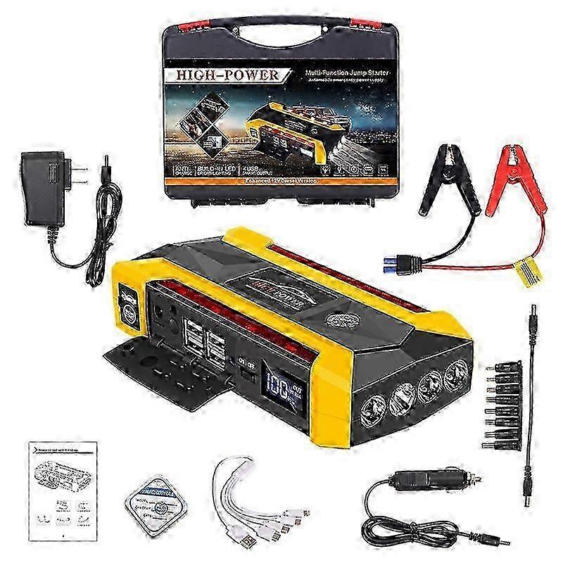 30000mAh Portable Car Battery Booster Charger Mobile Power Car Jump Starter 2000A Peak Cur 2025