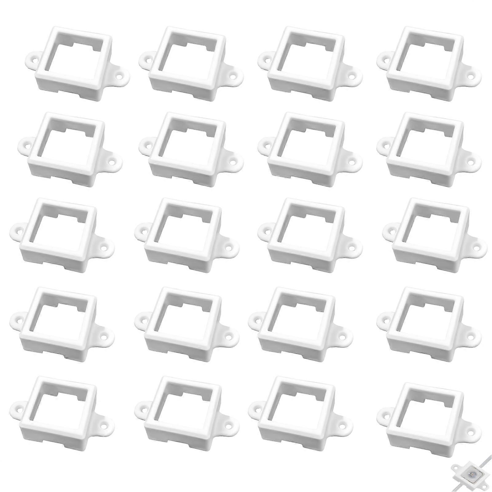 LED Strip Mounting Holder, Plastic Bracket with Screws for Govee H705, White (20 PCS)