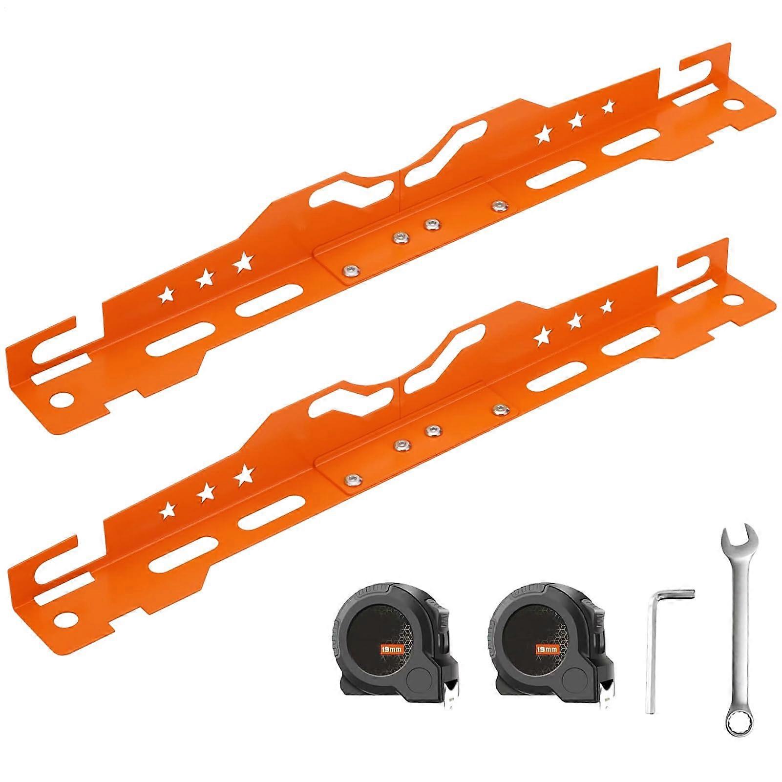 Precision Wheel Alignment Tool Plates for Vehicles - Alloy Steel Toe Adjustment Orange