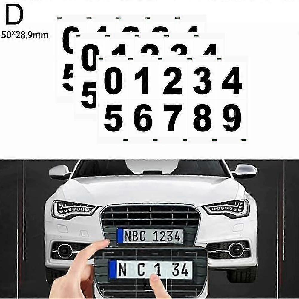 3PCS unsichtbarer digitaler Nummernschild-Aufkleber - Yvan