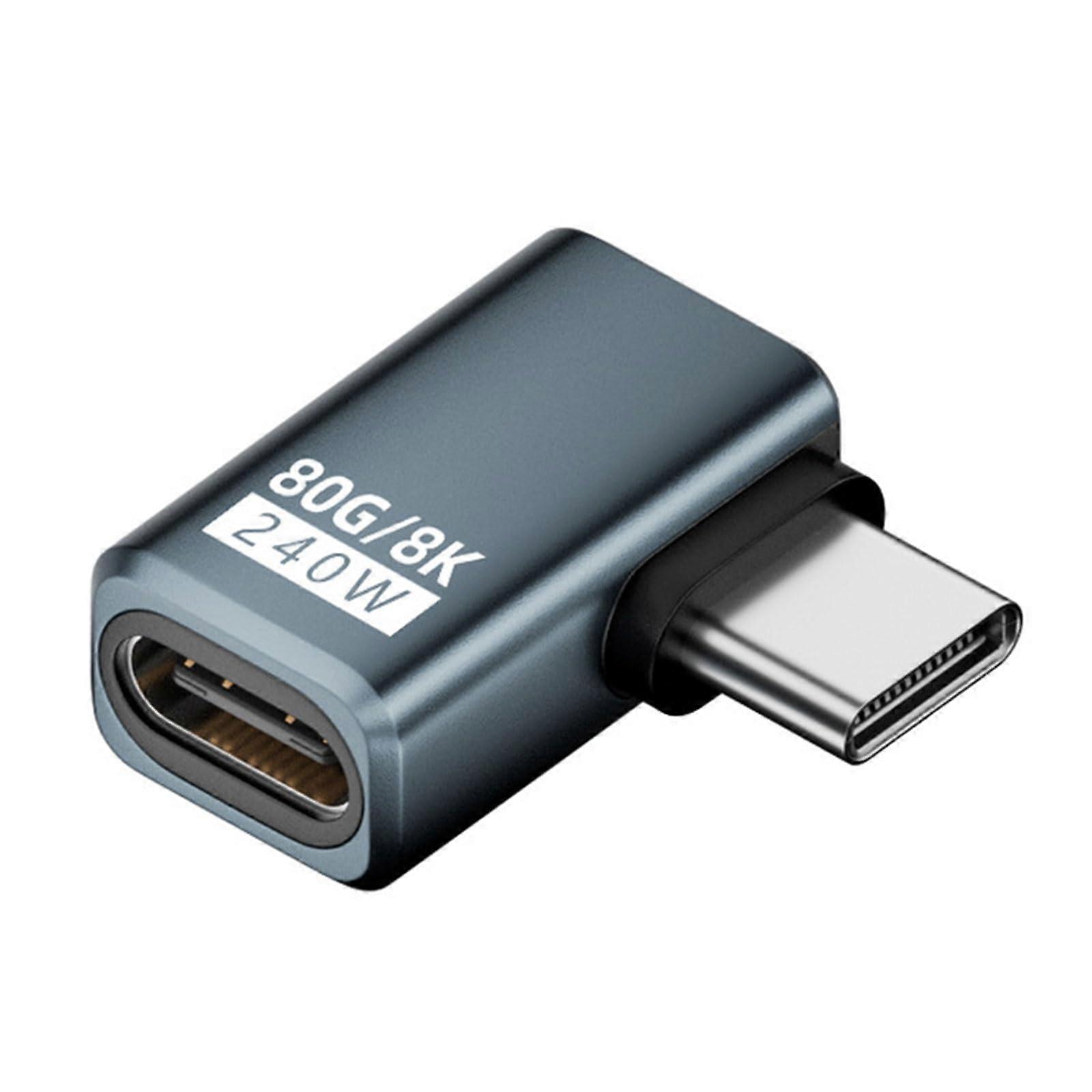Fast Speed USB 4 Connectors 240W 80Gbps Data Transfer 8K Video Output Compatible with Laptops Tablets Phones Grey