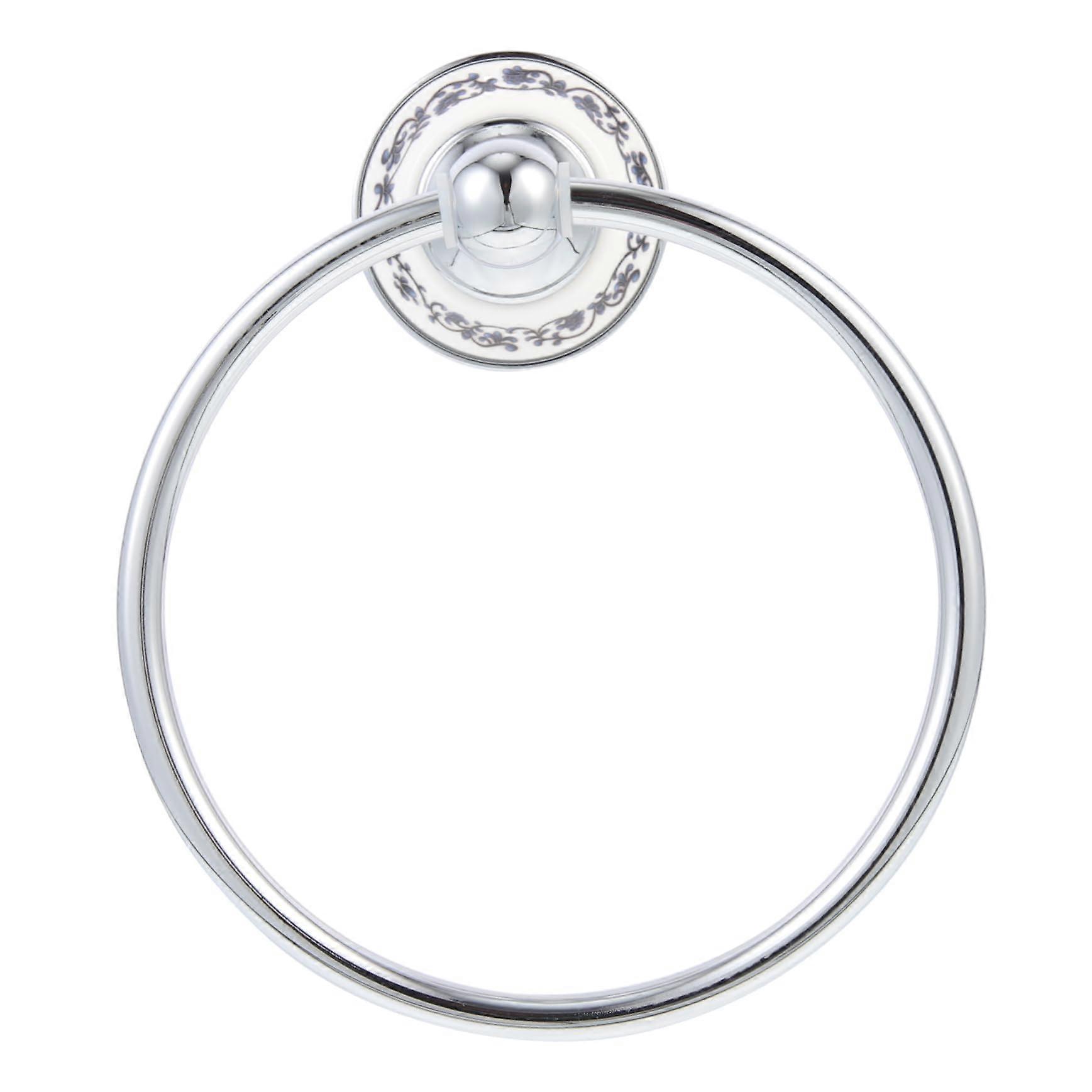 Longlasting towel ring, practical wallmounted towel holder for bathroom installation, spacesaving for small bathrooms, rust.