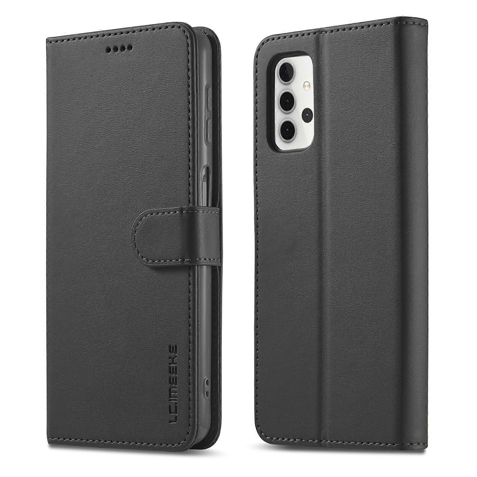 For Samsung Galaxy A32 5G LC.IMEEKE Calf Texture Horizontal Flip Leather Case, with Holder & Card Slots & Wallet & Photo Frame(Black)