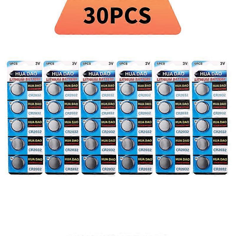 HUADAO CR2032 3V Lithium Battery 200mAh High Capacity for Watch, Toy, Calculator, Car Key, Remote