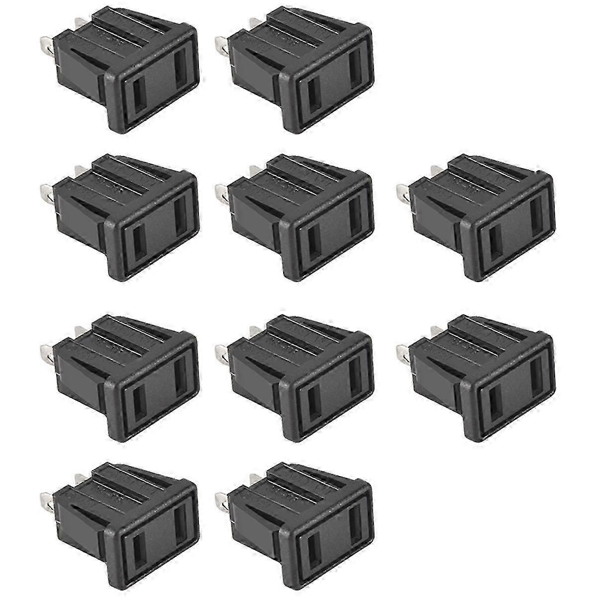 10 x US Type Panel Mounting AC Power Socket Outlet AC 250V 10A